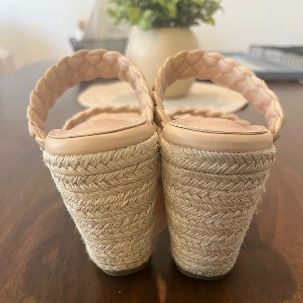 Coutgo | Wedge Sandals | Beige | Size 10 - Picture 4 of 7